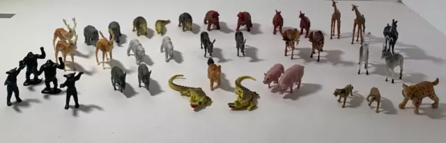 Lot Of 35+ Miniature Toy Plastic Animal Figures