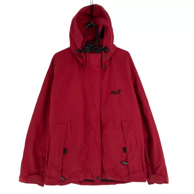 Jack Wolfskin Texapore Dark Red Hooded Jacket Coat Size M