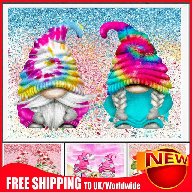 5D DIY Full Round Drill Diamond Painting Two Goblin Kit Home Decoration Art