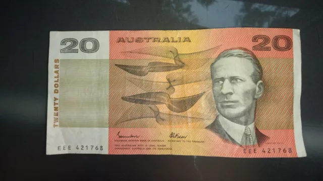 20 Australian dollars banknote 20 Australian dollars banknote