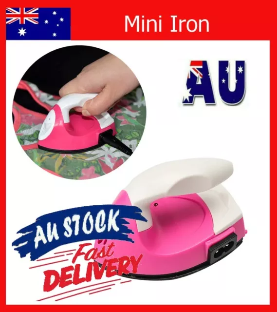 Portable Mini Electric Iron Travel Home Crafting Clothes Sewing Supplies New AU