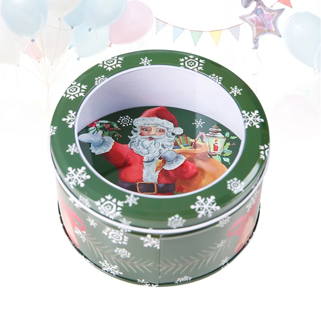 2 Dulces Estaño Para Navidad Hermosos Redondos Creativos Transparentes