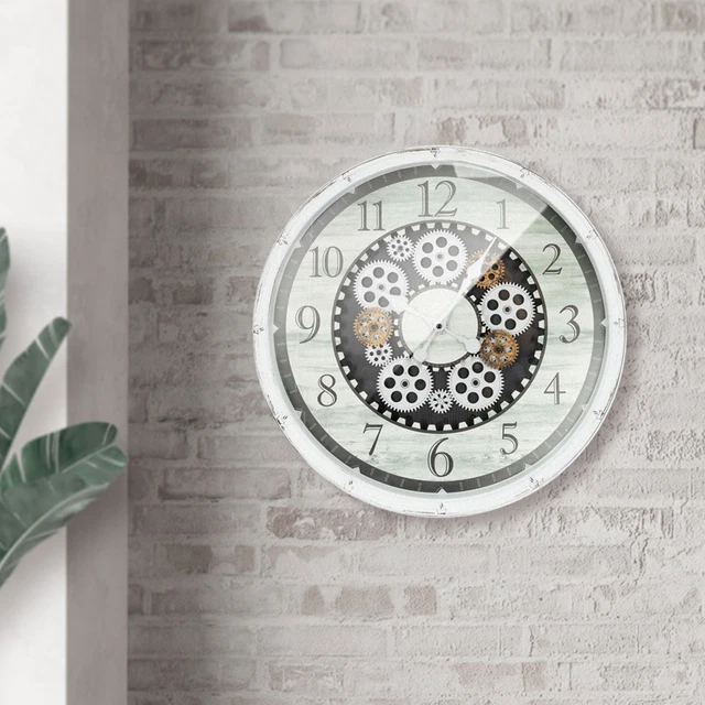 HORLOGE MURALE ANALOGIQUE Remnos NTL10-04B Lemnos incurvée blanc romain