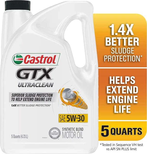 GTX Ultraclean 5W-30 Synthetic Blend Motor Oil, 5 Quart