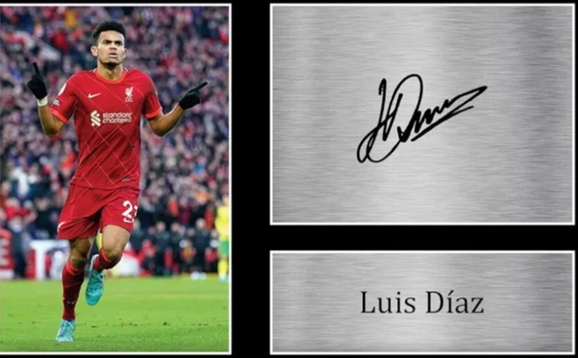 Stampa Autografata Mo Salah, Luis Diaz & Alisson - Liverpool FC, Formato A4, Regalo Perfetto Per Tifosi - Foto 11