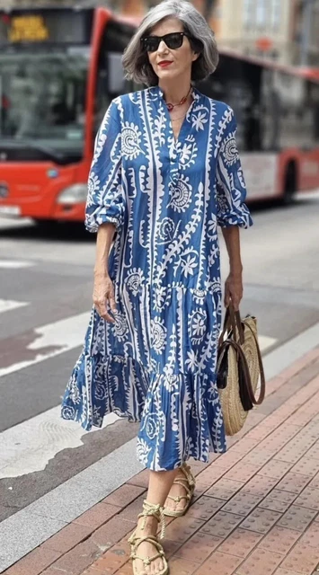 ZARA PRINTED PANEL Midi Dress-Blue White - Size M Ref. 6895/249 Bnwt 30.00  - PicClick UK