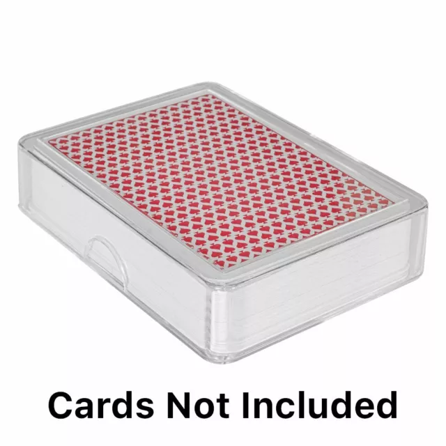 5 Empty Clear Playing Card Deck Protector Storage Box Poker Badge Case Holder