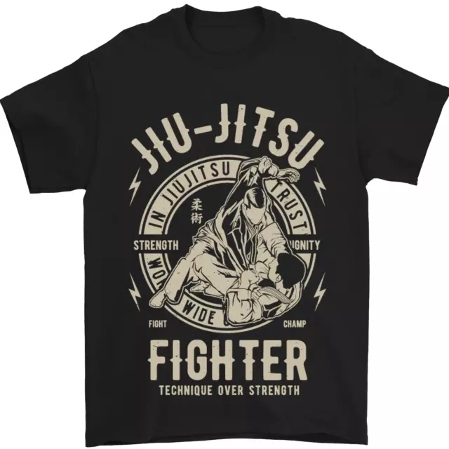 T-shirt da uomo Jiu Jitsu Fighter arti marziali miste MMA 100% cotone