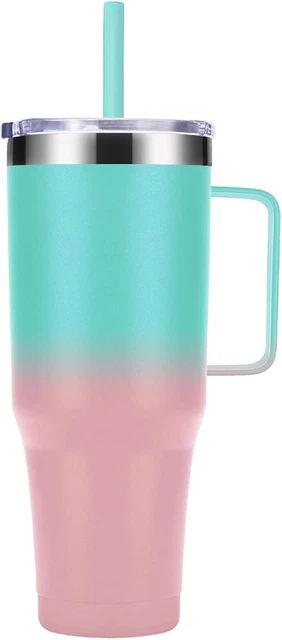 40 Oz Tumbler with Handle and Straw Lid.40Oz Insulated Travel Mug Tumbler with H