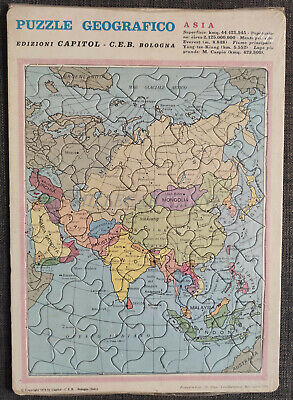 Capitol C.E.B Ed C & E PUZZLE GEOGRAFICO Bologna 1974 Asia 