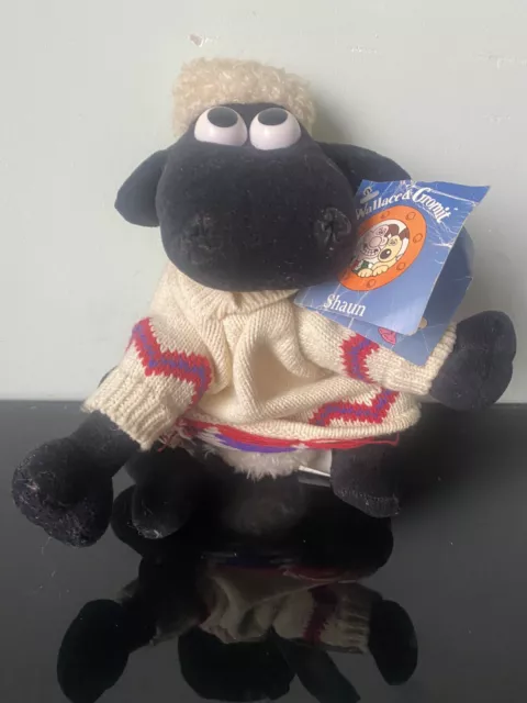 Wallace & Gromit 8” Plush Shaun The Sheep Soft Toy Aardman Born To Play 1989