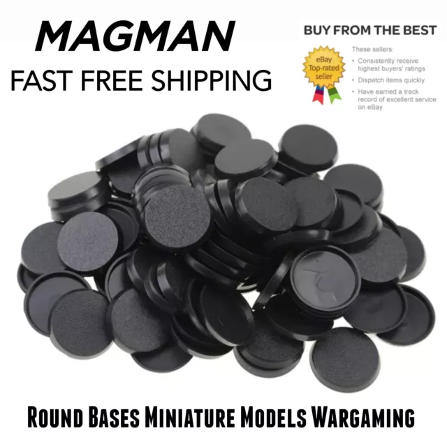 Round Bases 28.5mm Miniature Models Wargaming Warhammer 40K AoS Games Workshop