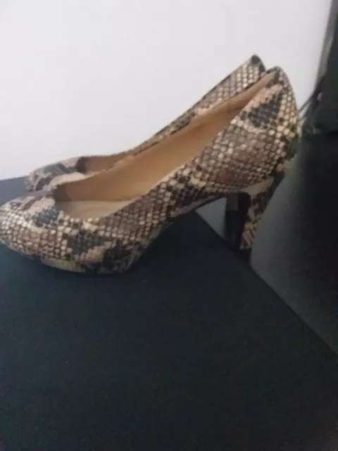 CLARKS BLUE SNAKESKIN Brogues Size 7.5 euro 41.5 10.00 PicClick UK
