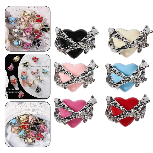 Statement Crystal Love Diamant Nagel Zubehör für modische Vorwärtsnägel