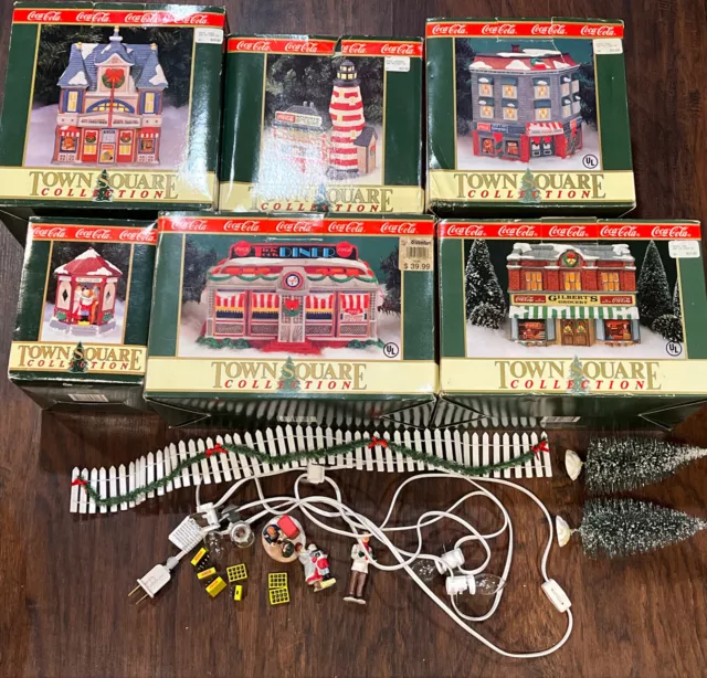 Coca cola Town Square collection lot Of 6