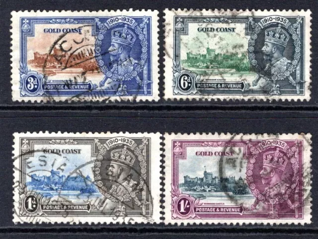 Gold Coast KGV 1935 Silver Jubilee Set SG113-116 Used