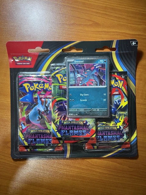 Pokémon karte: Phantasmal Flames - 3-Pack Blister (Sneasel) | PokéBros Pokémon karte: Phantasmal Flames - 3-Pack Blister (Sneasel) | PokéBros