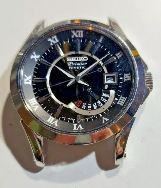 SEIKO 5M54 0AA0 PREMIER KINETIC SAPHIRE CRYSTAL - Empty CASE ONLY £ -  PicClick UK