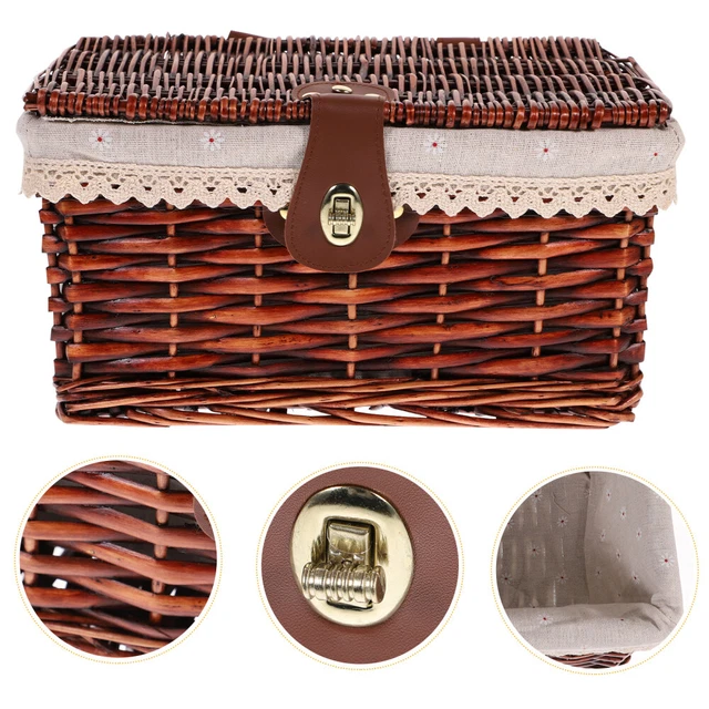 Lot De 12 Mini Paniers En Osier - Décoration Table, Pique-Nique, Rangement - Dimensions 7,2x6,5x5 Cm