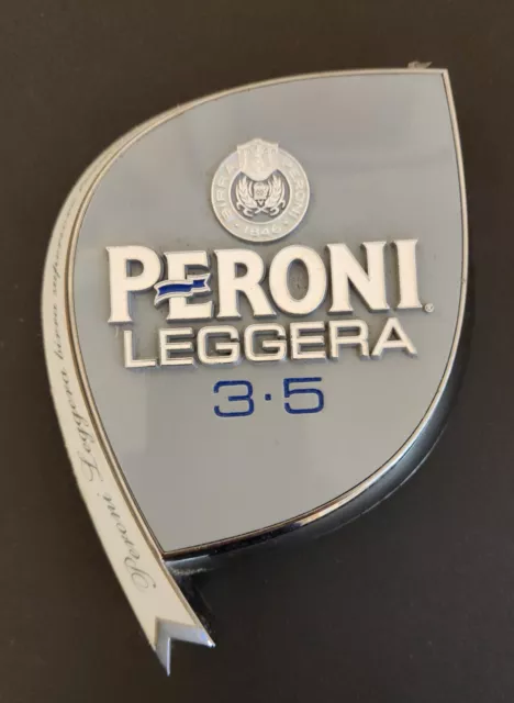 PERONI LEGGERA 3.5 metal beer badge original 2000s classic iconic ITALIAN logo