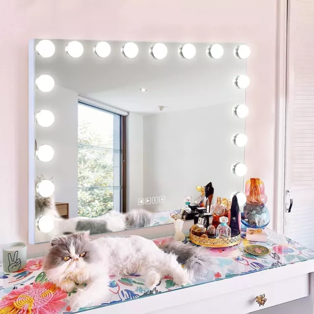 Espejo de tocador Hollywood espejo de maquillaje con luces LED espejo de tocador 2