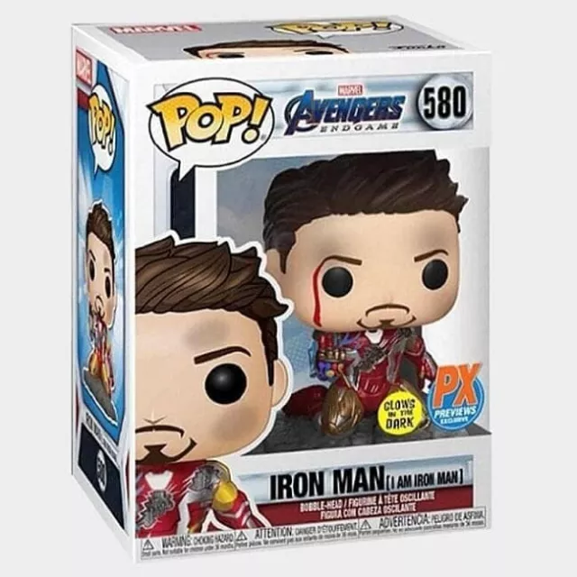 Funko Pop Avengers Endgame I am Iron Man Figure w/ Protector (PX Exclusive)