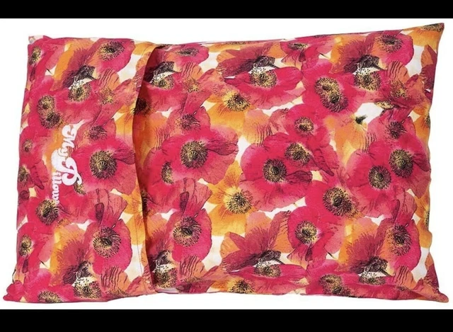 MyPillow Set Of 2 Roll & Go Travel Pillows, Poppy Flower