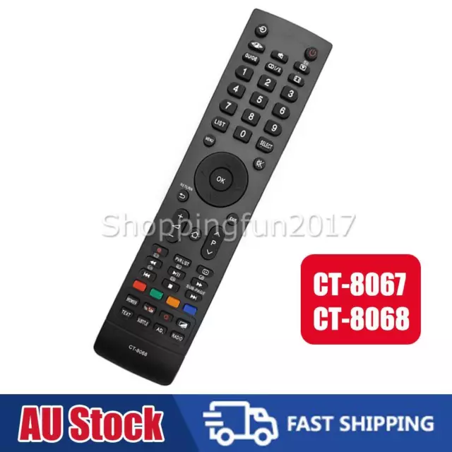 Replaced for TOSHIBA TV Remote Control Fits models CT-8067, CT-8068 AUS Stock