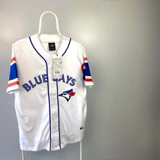 USA Deadstock Fanatics MLB Toronto Blue Jays Embroidered Jersey White M BNWT