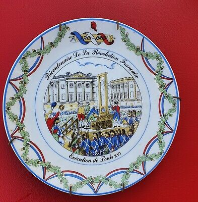 Assiette Bicentenaire de la Révolution Française La  Fayette 26 cm porcelaine 