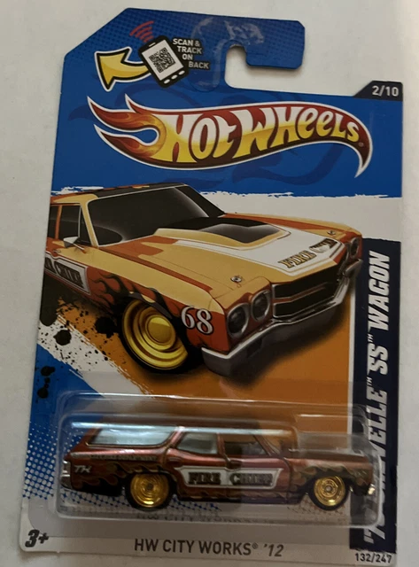 Hot Wheels '70 Chevelle “SS” Wagon 2012 Super Treasure Hunt Fire Chief  #132/247