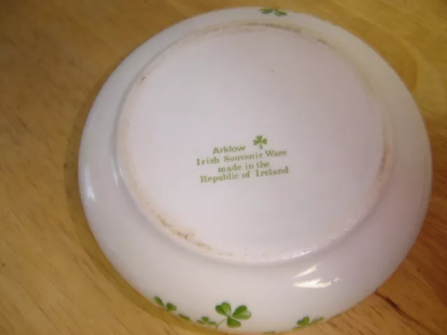 Vintage Arklow Irish Souvenir Ware Shamrock  Ashtray 4 1/2"