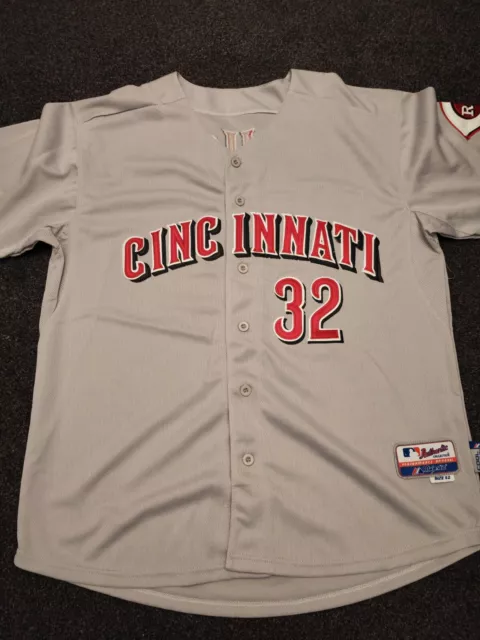 Jay Bruce #32 Cincinnati Reds Authentic Majestic MLB Baseball Jersey Size 52