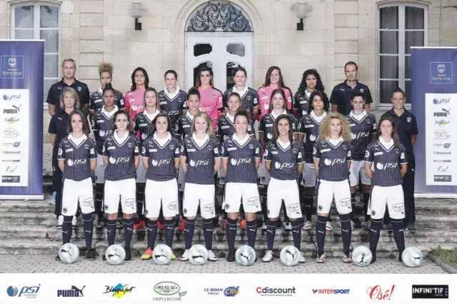 FOOTBALL carte équipe FEMINIME de BORDEAUX