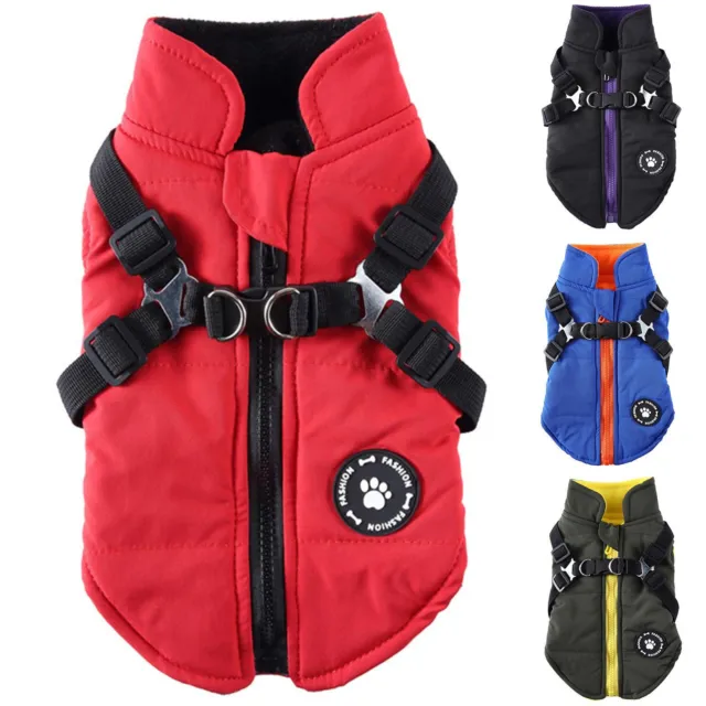 Pet Vest Jacket Warm Puppy Dog Waterproof Clothes Large/Small Winter Padded Coat