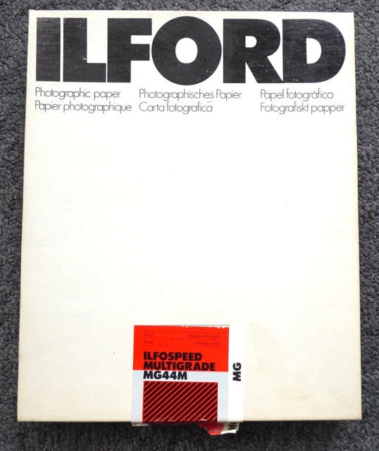 "Papel de impresión fotográfico c.40 hojas Ilford MULTIGRADO MG44M Pearl B&W 10x8"