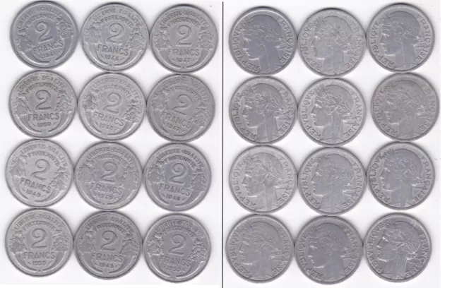 12  X  2  francs  1941  à  59