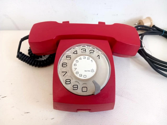 Téléphone Vintage Bakélite Noir Des Années 60 - Modèle à Disque ISKRA ATA 1 - Yugoslavie - Collection Rétro | Ancien | Fonctionnel