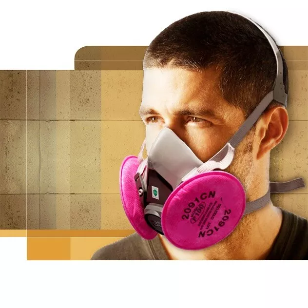 Gas Mask 6200+2091 Gas Mask Suit Respirator Painting Spraying Face Size M