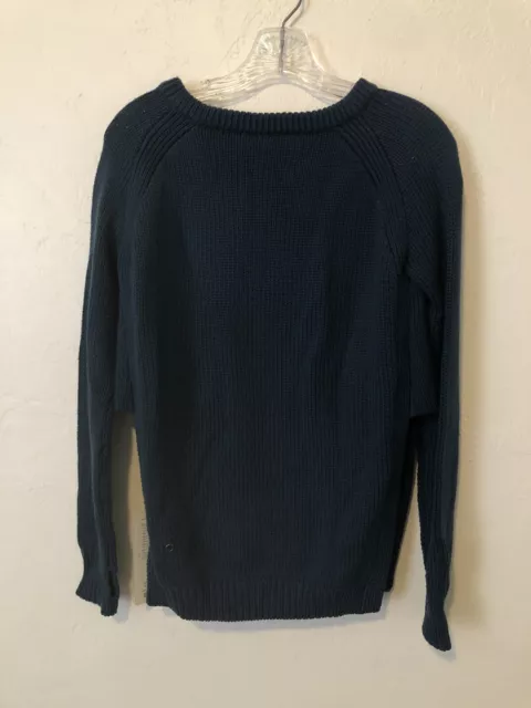 NWT Lululemon Yin To You Sweater Size 4 Merino Wool Chunky Crew Neck Dark Teal 2