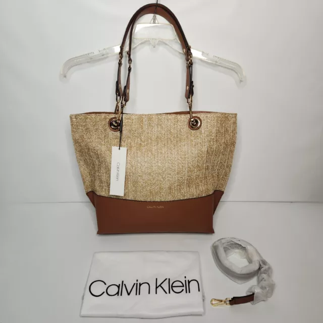 NWT Calvin Klein Sonoma Tote Grain HandBag Crossbody Purse and Dust Bag NEW