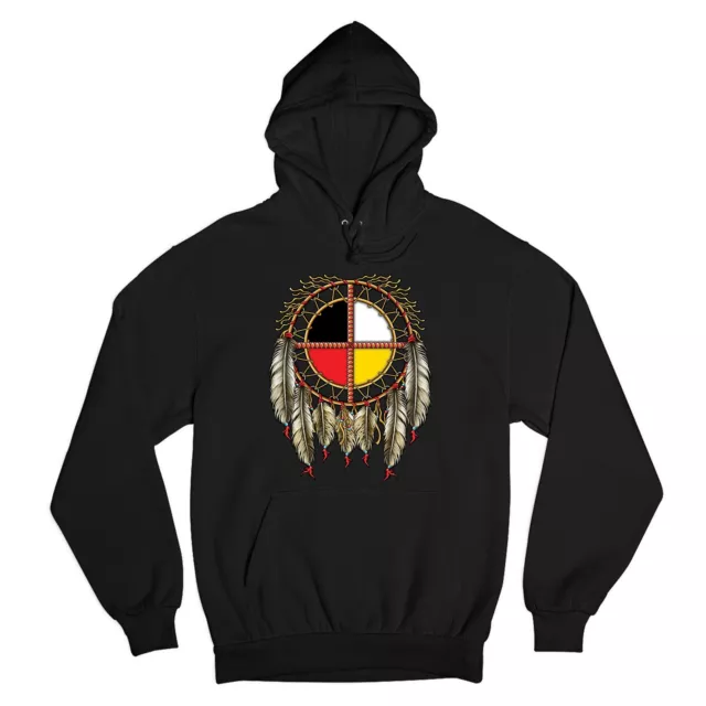 The Medicine Wheel Dreamcatcher Sweatshirt Native American Symbol Hoodie