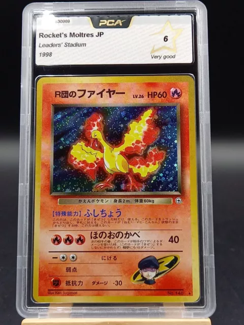 Carte Pokémon japanese / Japonais HOLO Rocket's Moltres / Sulfura 146 Gym PCA 6