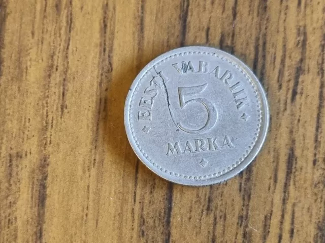 1924 Estonia 5 Marka coin