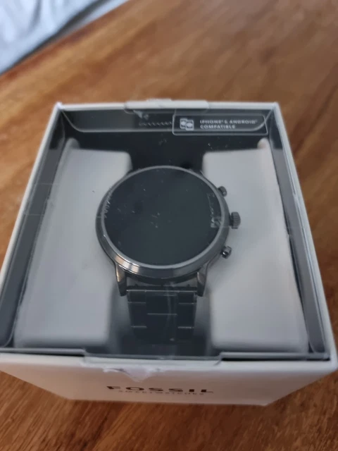 Fossil Q Carlyle Gen 5 44mm Grau Edelstahl Smartwatch FTW4024