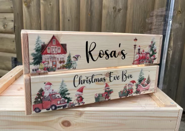 Personalised christmas eve crate - Christmas Box Christmas Eve Box -xmas Eve box