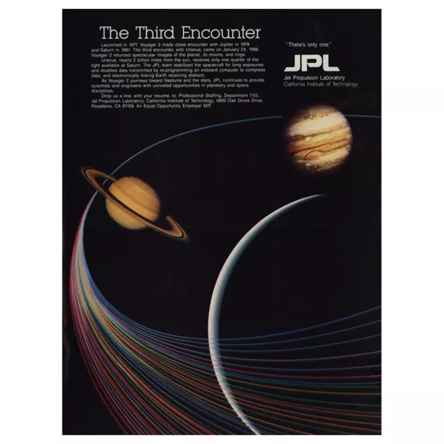 1986 JPL Jet Propulsion Laboratory: Third Encounter Vintage Print Ad