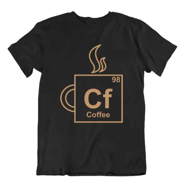 Química Café Tabla Periódica Camiseta Tubo De Ensayo Shirt Camisa Cómica Retro