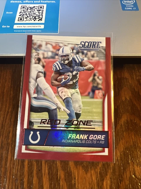 Frank Gore 2016 Score Jumbo Red Zone #139 #'d  13/35 Colts The U NM-MT SSP