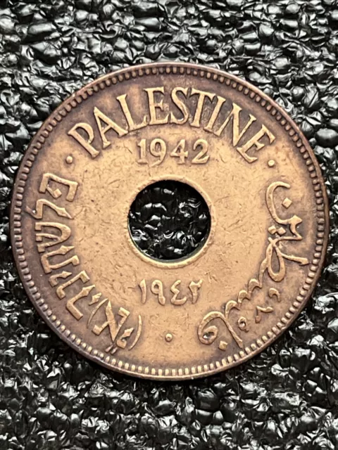 Palestine 10 Mils KM# 4a 1942  ⚜️